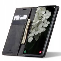 ETUI Z KLAPKĄ DO GALAXY S22 SKÓRZANE PORTFEL POKROWIEC ZAMYKANE + SZKŁO