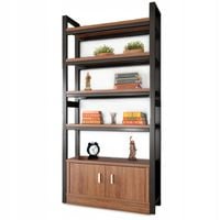 REGAŁ STOJĄCY INDUSTRIALNY NA KSIĄŻKI METALOWA RAMA DUŻY SZEROKI 80 CM