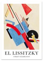 Plakat cyfrowy do wydruku abstrakcja el lissitzky