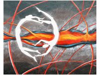 40X50CM TANIEC PŁOMIENIACH OBRAZ