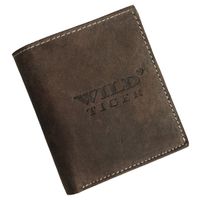 Zgrabny portfel męski Wild Tiger - ciemnobrązowy