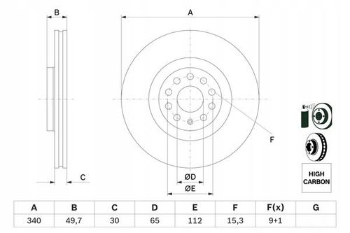 TARCZA HAM PRZOD 340X30 V BOSCH na Arena.pl
