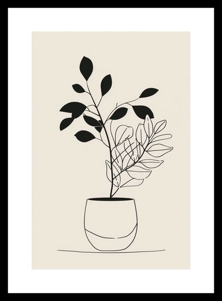 Plakat 20x30cm Prostota Doniczki zdjęcie 3