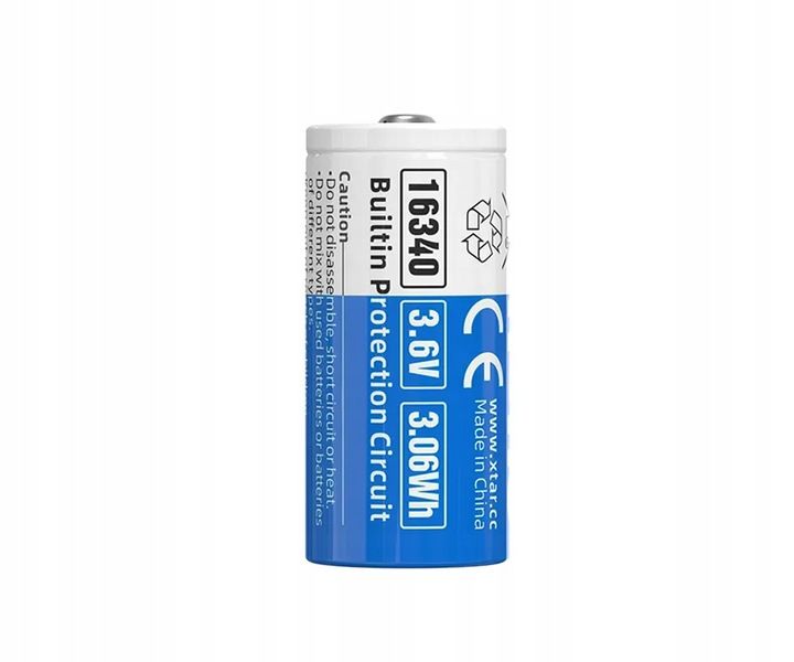 XTAR 16340-85PCM 850mAh Li-ION 3,7V Protected 2,5A zdjęcie 3