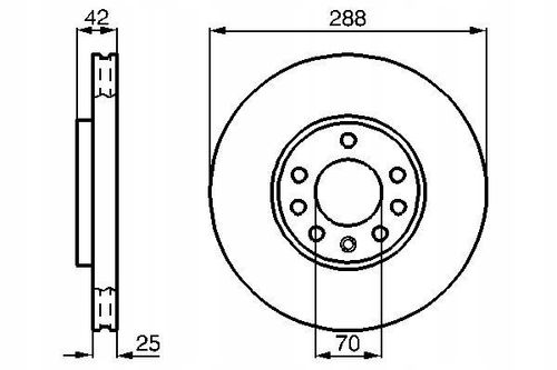 TARCZA HAM PRZOD 288X25 V BOSCH na Arena.pl