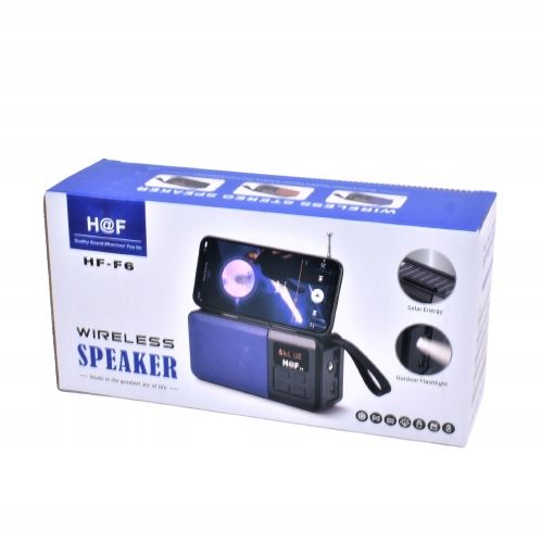 GŁOŚNIK BLUETOOTH BEZPRZEWODOWY SOLAR USB RADIO na Arena.pl