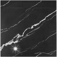BRODZIK KOMPOZYTOWY 90x90 KAMIENNY CZARNY REA BAZALT CARRARA NISKI 2,5 cm