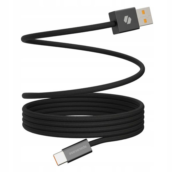 Spacecase Usb-A To Usb-C Magnetic Cable 1M 32W Cl07 Black zdjęcie 3