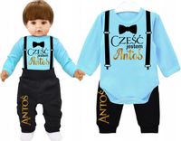 Komplet dziecięcy BODY SPODNIE IMIĘ DZIECKA r. 68