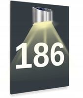 antracyt TABLICZKA podświetlana ADRESOWA dibond nierdzewna twój numer 40x30