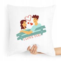 Poduszka Prezent Na Walentynki I Love You Z Nadrukiem Ze Zdjęciem