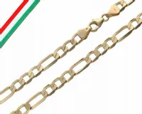Złoty łańcuszek 585 splot figaro 42cm chrzest 3,83 żółte złoto 14K prezent