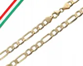 Złoty łańcuszek 585 splot figaro 42cm chrzest 3,83 żółte złoto 14K prezent