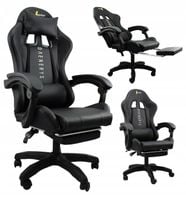 FOTEL OBROTOWY BIUROWY Z PODNÓŻKIEM ROZKŁADANY LUX