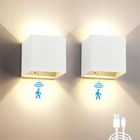 Lampa ścienna salon korytarz kinkiet GÓRA-DÓŁ 6W, 2Szt. Biały ciepły
