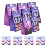 24 torebki papierowe 10x8 x22cm disco party