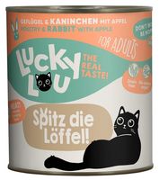 Zdrowa karma dla kota bez zbóż, cukru i GMO - Lucky Lou DRÓB i KRÓLIK 800g