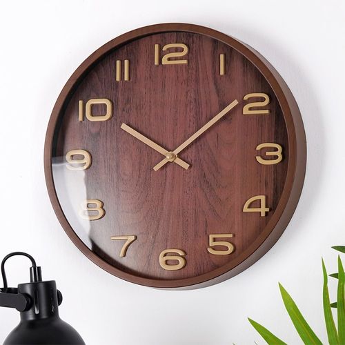 Zegar ścienny brązowy 30 cm na Arena.pl