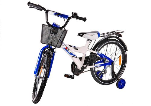 Rower 20 MEXLLER BMX biał/nieb + koszyk  16r na Arena.pl