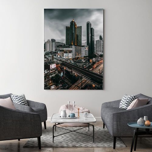 Obraz na płótnie – Canvas, Chmury nad miastem 60x90 na Arena.pl