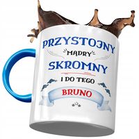 Kubek Błękitny Dla Brunona Kolegi Męża Na Prezent Z Nadrukiem Ze Zdjęciem