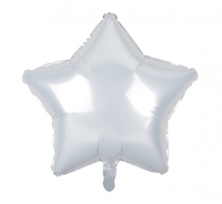 balon gwiazda biała 19'' ok. 48cm |  hs-g19bl