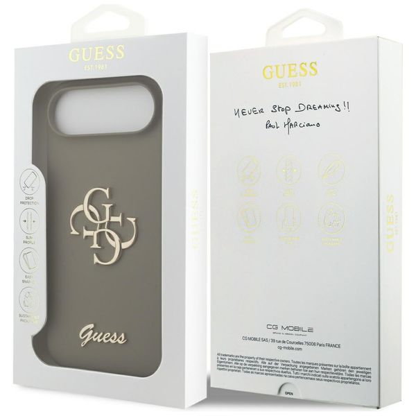 etui guess silicone big 4g script do     iphone air brązowy zdjęcie 8