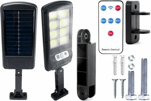 OŚWIETLENIE ZEWNĘTRZNE OGRODOWE MOCNA LAMPA SOLARNA LED ULICZNA COB PILOT na Arena.pl