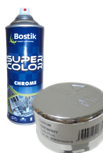 FARBA W SPRAYU LAKIER SUPER COLOR CHROME SREBRNY 400ml na Arena.pl