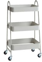 Regał łazienkowy JYSK odcienie beżu 31x47 x 79 cm kuchenny wózek