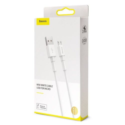 Kabel micro USB Baseus Mini 2.4A 1m (biały) na Arena.pl
