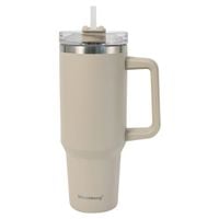 stalowy kubek termiczny termos 1100ml z rączką i słomką klausberg kb-7944