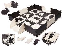 Puzzle Piankowe Mata Kojec Dla Dzieci 25 Elementów Czarno-Białe