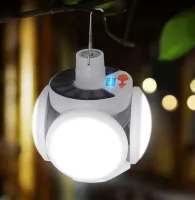 Przenośna lampka solarna kempingowa LED składana piłka 4-listna
