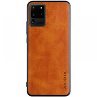 Etui AIORIA Vintage LEATHER do Samsung Galaxy S20 Ultra pomarańczowy