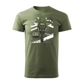 Koszulka motocyklowa z motocyklem na motor BMW GS 1250 ADVENTURE męska khaki REGULAR XXL