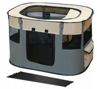 SKŁADANY LEKKI KOJEC LEGOWISKO KLATKA DLA PSA KOTA 2 WEJŚCIA ROZMIAR XL