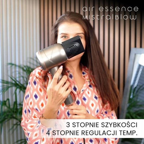 Inteligentna suszarka do włosów Air Essence MistralBlow iQ Ionic Gold&Grey na Arena.pl