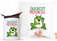 Zestaw Poduszka + Kubek Prezent Dla Przyjaciela Z Nadrukiem Ze Zdjęciem