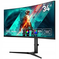 2 x Monitor gamingowy AIWA 34" 3440x1440 165Hz DP HDMI bezramkowy zakrzywio