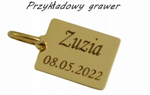 Złoty Łańcuszek Pancerka Pełny z Medalikiem pr 585 Grawer Gratis zdjęcie 10