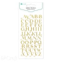 NAKLEJKI BROKATOWE ALFABET 50 SZTUK DPNB-098 DP CRAFT 5907589989267