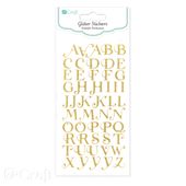 NAKLEJKI BROKATOWE ALFABET 50 SZTUK DPNB-098 DP CRAFT 5907589989267