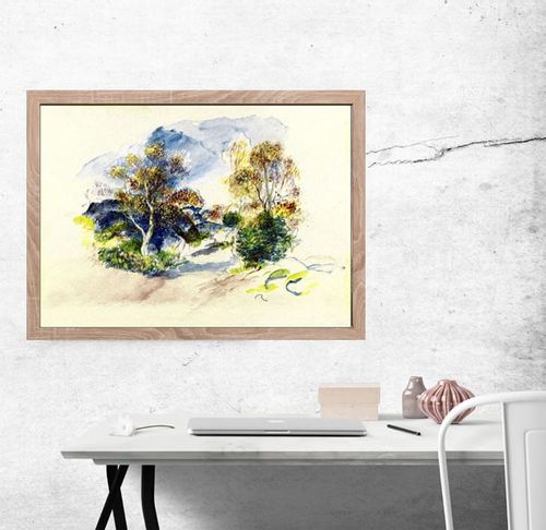 Landscape with a Path between Trees, Auguste Renoir - plakat 29,7x21 cm na Arena.pl