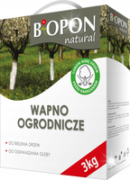 NAWÓZ DO ODKWASZANIA GLEBY WAPNO OGORODOWE DO BIELENIA DRZEW BIOPON 3 KG
