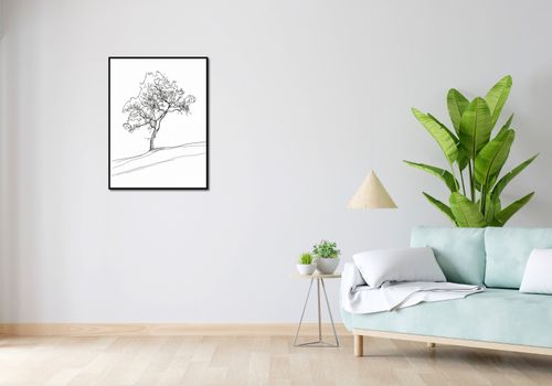 Plakat 60x80cm Drzewo w Zarysie na Arena.pl