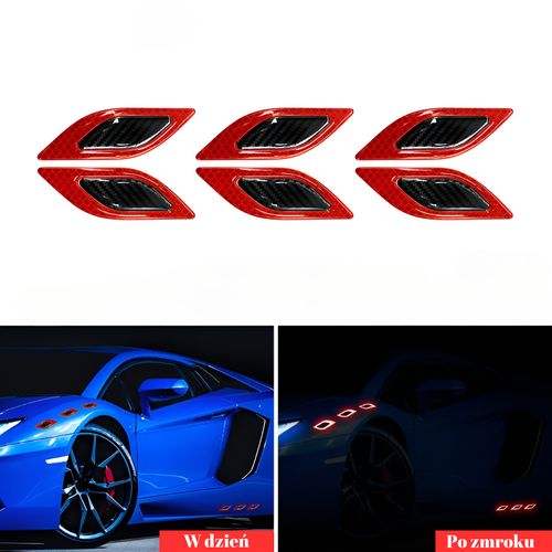 6 NAKLEJKI NALEPKI FOLIA OCHRONNA ŻYWICZNA 3D ODBLASKOWA DO SAMOCHODU na Arena.pl