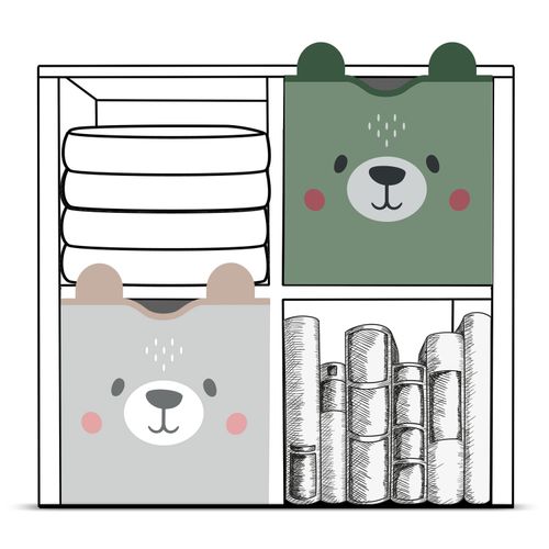 Pojemnik na zabawki i mata NK-408 Nukido - szary na Arena.pl