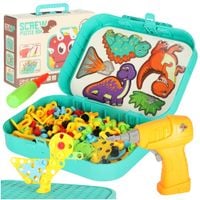 Klocki Konstrukcyjne z Wkrętarką Układanka w Walizce Kreatywna Mozaika