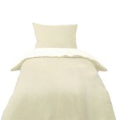 Komplet pościeli 140x200 cm beżowy 1 poszewka na poduszkę